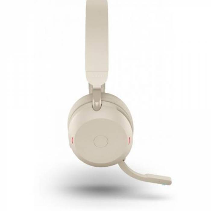 Casti cu microfon Jabra Evolve2 75 UC, Bluetooth, Beige