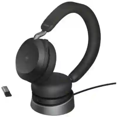Casti cu microfon Jabra Evolve2 75 UC Stand, Bluetooth, Black