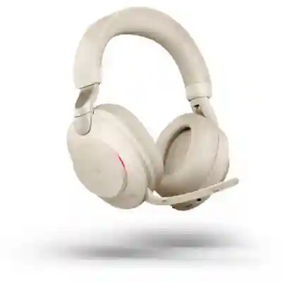 Casti cu microfon Jabra Evolve2 85, Link380a MS Stereo, Bluetooth/3.5mm jack/USB-C, Beige