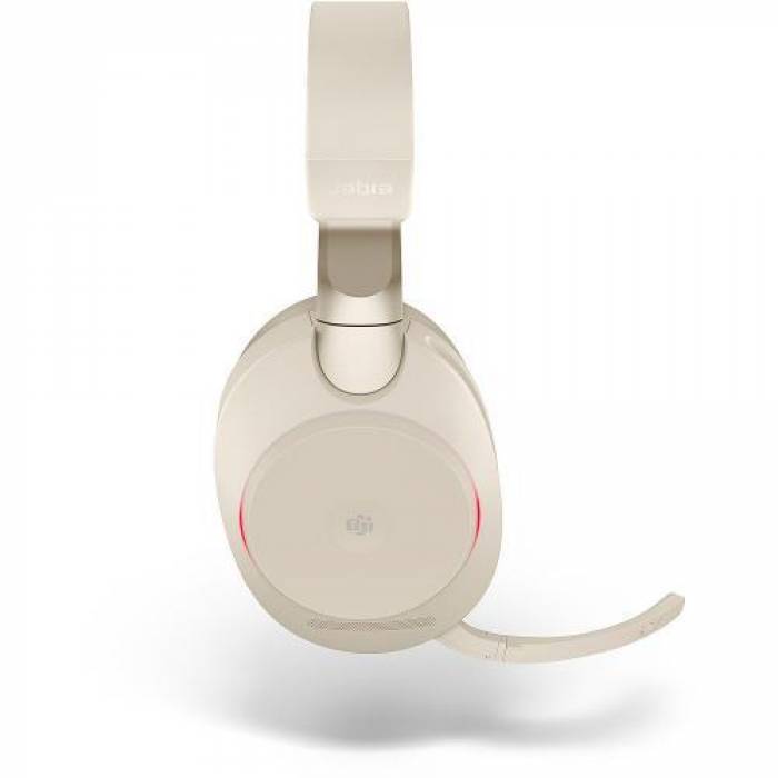 Casti cu microfon Jabra Evolve2 85, Link380c MS Stereo, Bluetooth/3.5mm jack/USB-C, Beige