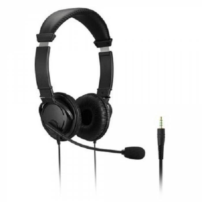 Casti cu microfon Kensington Hi-Fi, 3.5mm jack, Black