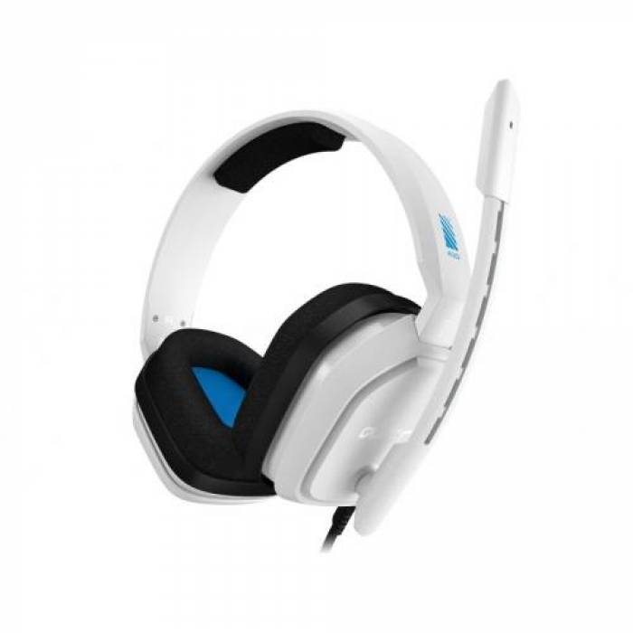 Casti cu microfon Logitech ASTRO A10, 3.5mm jack, White-Blue