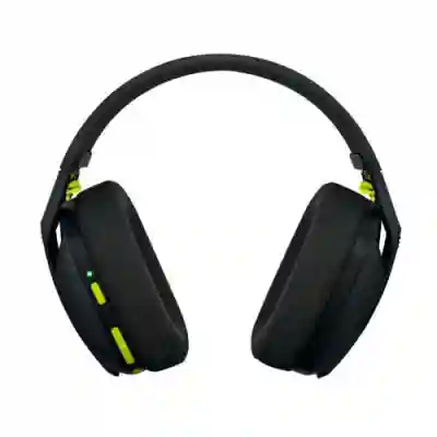 Casti cu microfon Logitech G435, Bluetooth/USB Wireless, Black-Yellow