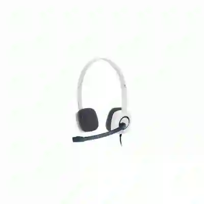 Casti cu microfon Logitech H150, 3.5mm jack, White