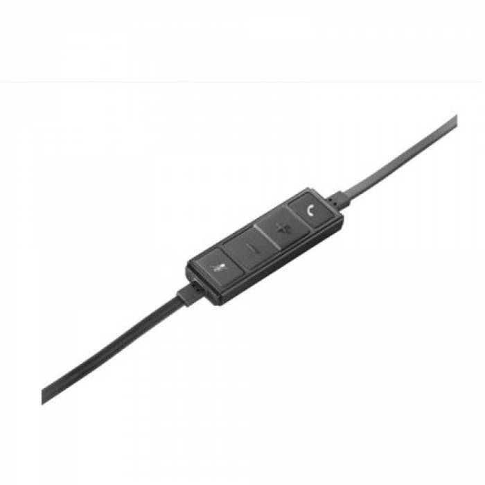 Casti cu microfon Logitech H650e, USB-A, Black