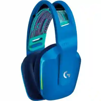 Casti cu microfon Logitech LIGHTSPEED G733, USB Wireless, Blue