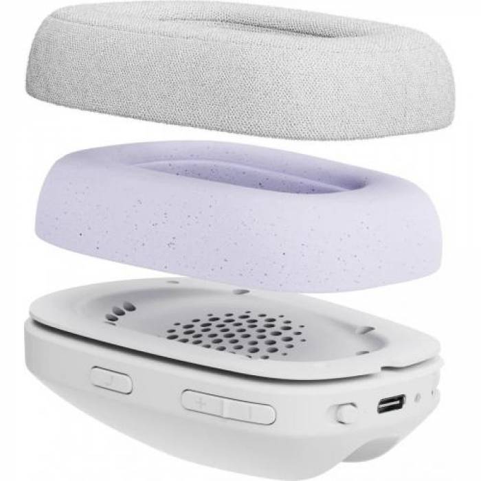 Casti cu microfon Logitech Zone Vibe 100, Bluetooth, White