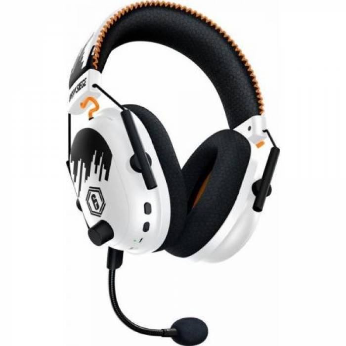 Casti cu microfon Razer BlackShark V2 PRO Six Siege Special Edition, 3.5mm jack, White-Black