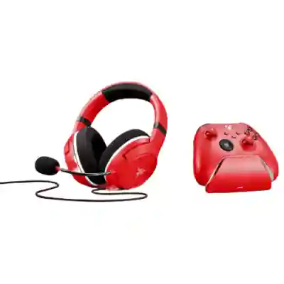 Casti cu microfon Razer Essential Duo Bundle, 3.5mm jack, Red