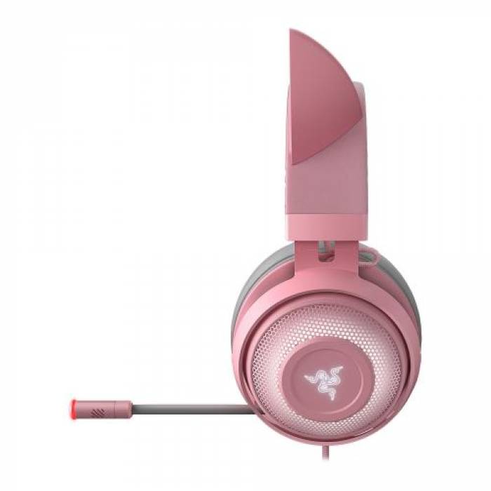 Casti cu microfon Razer Kraken Kitty, USB, Pink