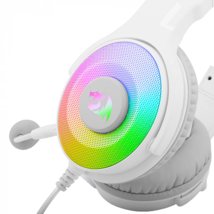 Casti cu microfon Redragon Pandora RGB, White