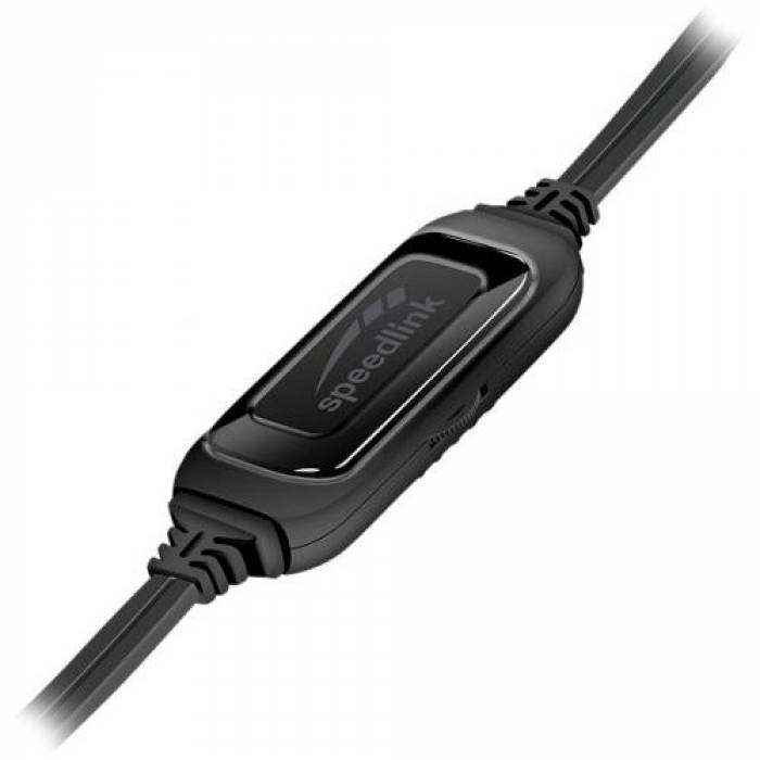 Casti cu microfon Speedlink Legatos, 3.5mm jack, Black-Red