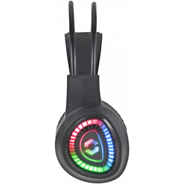 Casti cu microfon Speedlink Voltor RGB, 2x 3.5mm jack/USB-A, Black