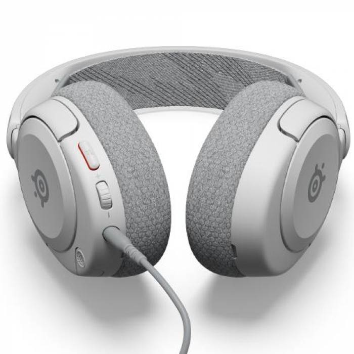 Casti cu microfon SteelSeries Arctis Nova 1, 3.5mm jack, White