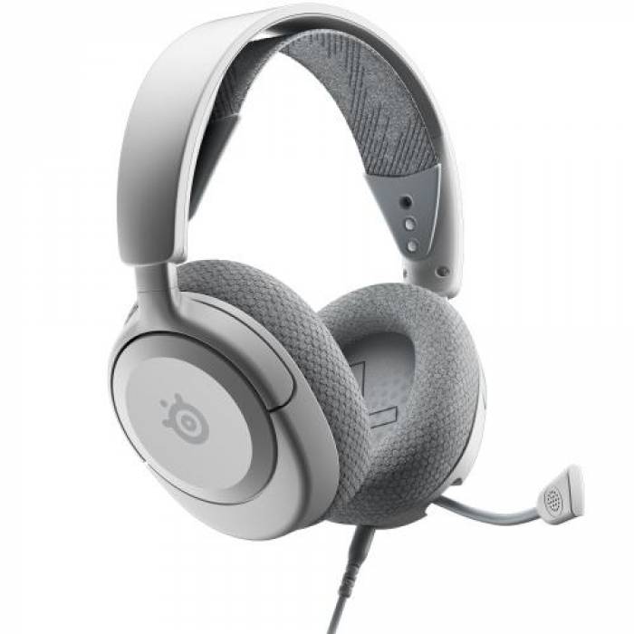 Casti cu microfon SteelSeries Arctis Nova 1, 3.5mm jack, White