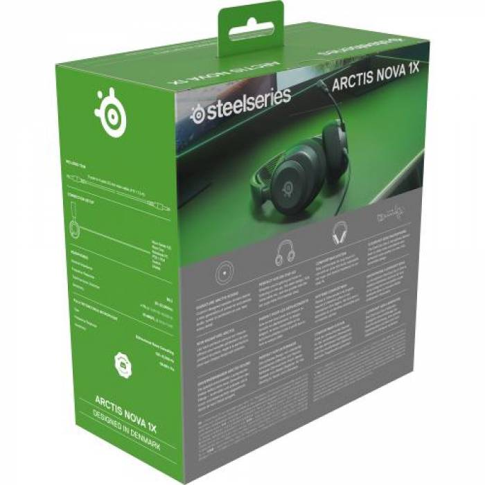 Casti cu microfon SteelSeries Arctis Nova 1X, 3.5mm jack, Black