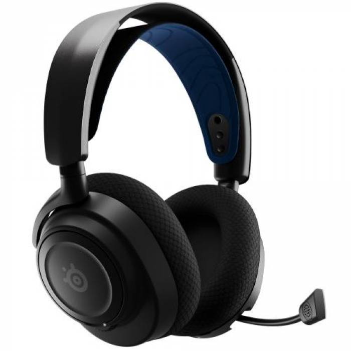 Casti cu microfon SteelSeries Arctis Nova 7P, USB Wireless/Bluetooth, Black-Blue