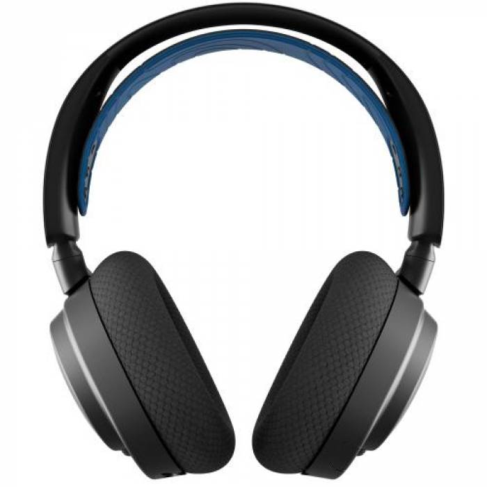 Casti cu microfon SteelSeries Arctis Nova 7P, USB Wireless/Bluetooth, Black-Blue