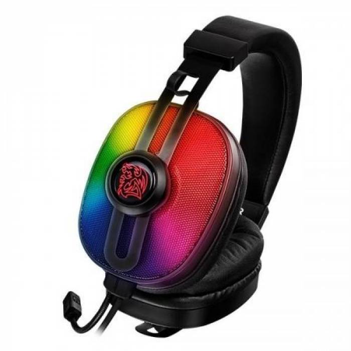 Casti cu microfon Thermaltake Tt eSPORTS Pulse G100 RGB LED, Black