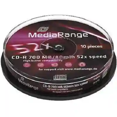 CD-R MediaRange MR214 52x, 700MB, 10buc