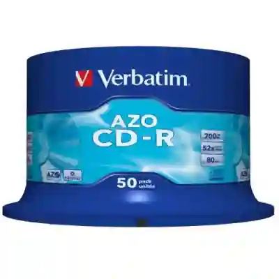 CD-R Verbatim 52x, 700MB, 50 buc, Crystal Spindle
