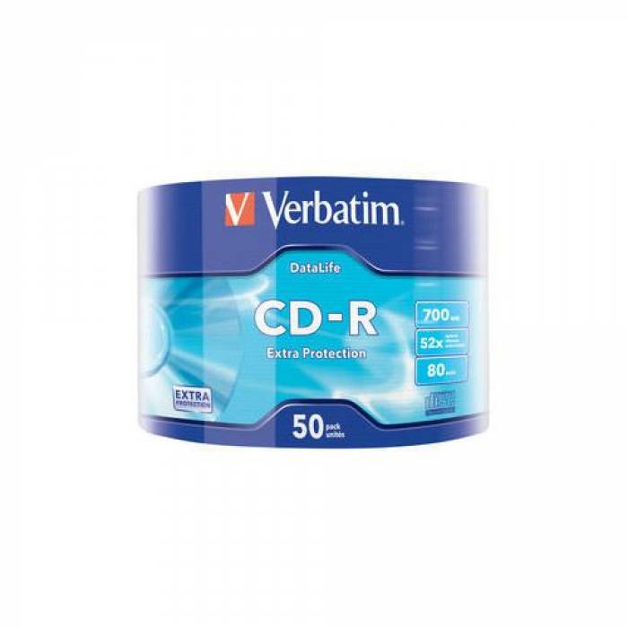 CD-R Verbatim 52x, 700MB, 50buc, Extra Protection