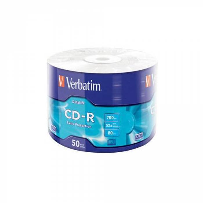 CD-R Verbatim 52x, 700MB, 50buc, Extra Protection