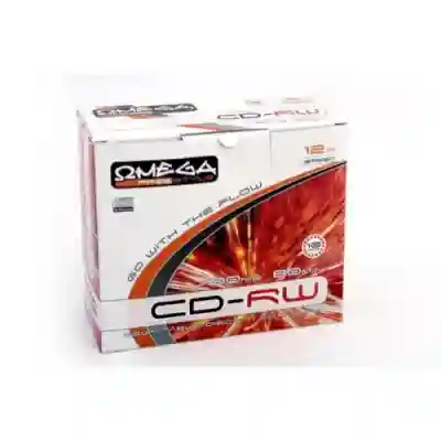 CD-RW Omega 12x, 700MB, 10buc, Slim case