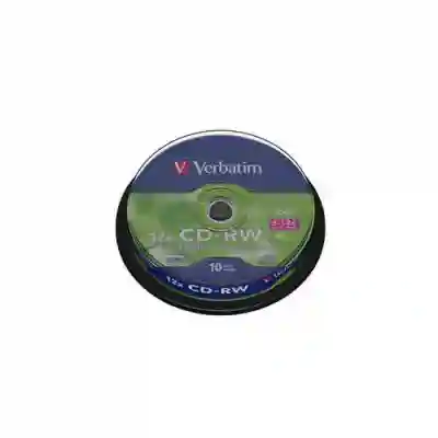 CD-RW Verbatim 12X, 700MB, 10buc, Spindle