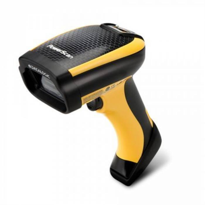 Cititor coduri de bare Datalogic PowerScan PBT9501-HPRBK10EU, 2D, Bluetooth, USB, RS232, Black-Yellow