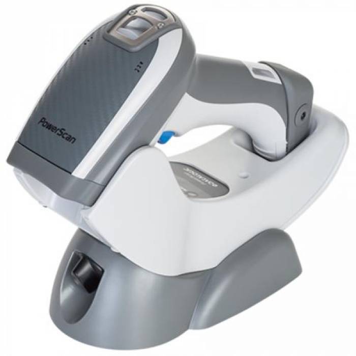 Cititor coduri de bare Datalogic PowerScan PBT9501-WH-RTK20, 2D, Bluetooth, USB, RS232, White-Grey