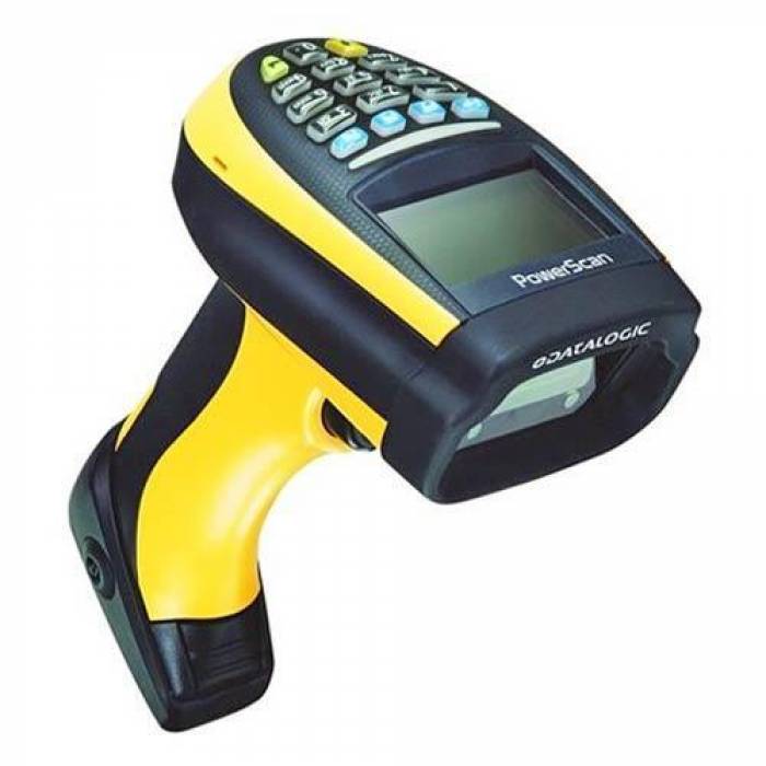 Cititor coduri de bare Datalogic PowerScan PM9100-DK433RB, 1D, 433MHz, USB, RS232, Black-Yellow