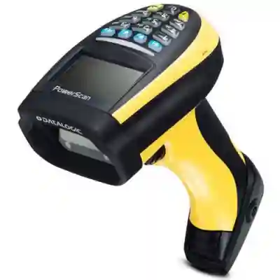 Cititor coduri de bare Datalogic PowerScan PM9100-DK910RB, 1D, 910MHz, USB, RS232, Black-Yellow