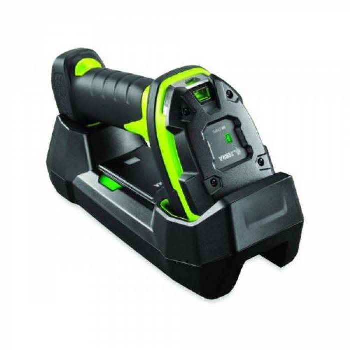 Cititor coduri de bare Zebra DS3678-DP, 2D, Bluetooth, Cradle, Black-Green