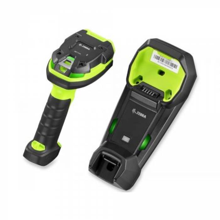 Cititor coduri de bare Zebra DS3678-SR, 2D, Bluetooth, Cradle, Black-Green