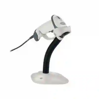 Cititor coduri de bare Zebra LS2208, 1D, PS2, Stand, White-Grey