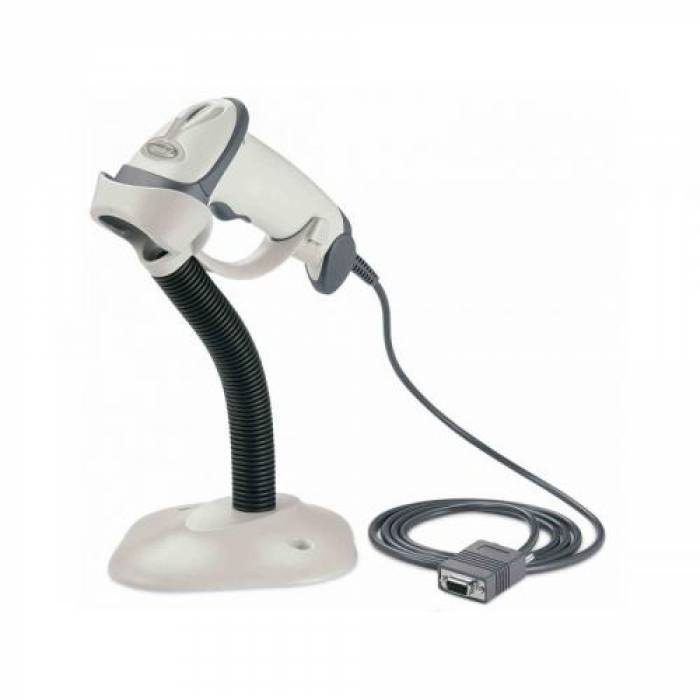 Cititor coduri de bare Zebra LS2208, RS232, stand, White