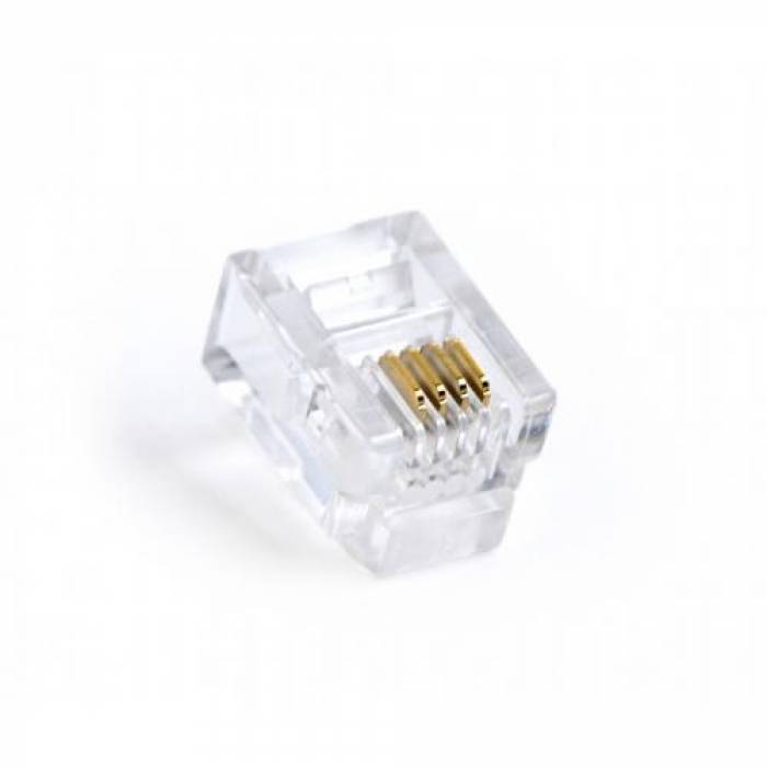 Conector modular Gembird pentru telefon, 15u, 100buc