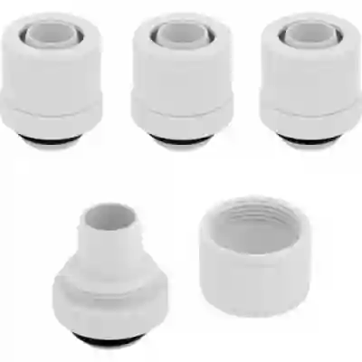 Conectori watercooling Corsair Hydro X Series XF Compression 10/13mm Four Pack, White