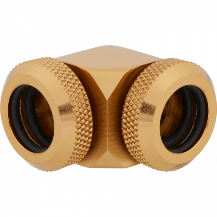 Conectori watercooling Corsair Hydro X Series XF Hardline 90 12mm OD Fitting Twin Pack, Gold