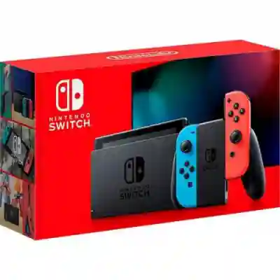Consola Nintendo Switch Joy-Con Neon Red-Blue, Black
