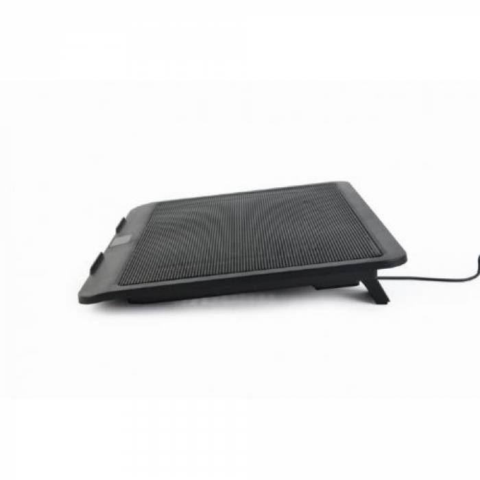 Cooler Pad Gembird NBS-1F15-045 pentru laptop de 15inch, Black