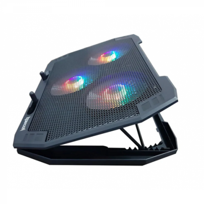 Cooler Pad Redragon Ingrid pentru laptop de 17inch, RGB, Black