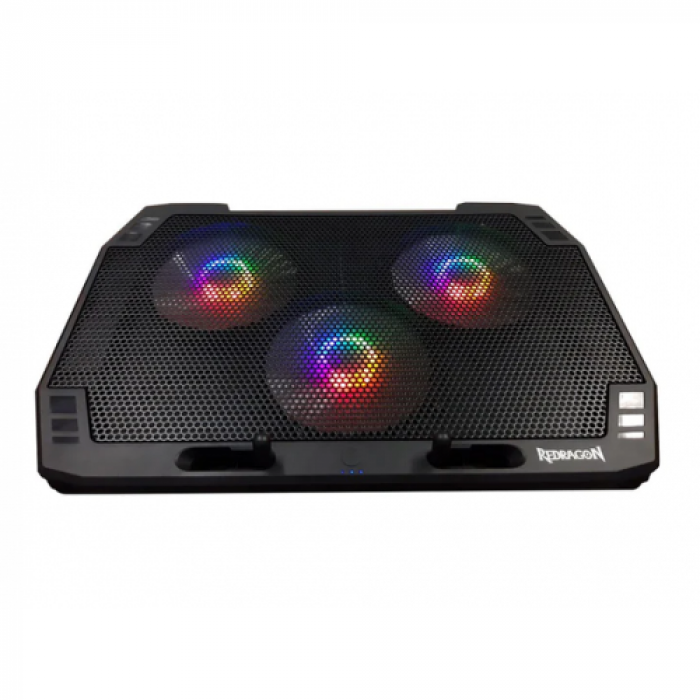 Cooler Pad Redragon Ingrid pentru laptop de 17inch, RGB, Black