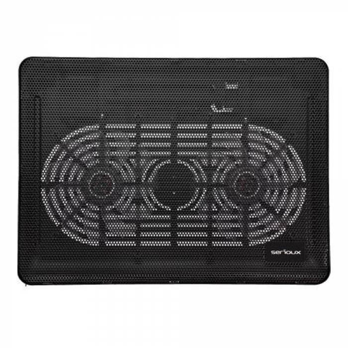 Cooler Pad Serioux NCP007, 15inch, Black