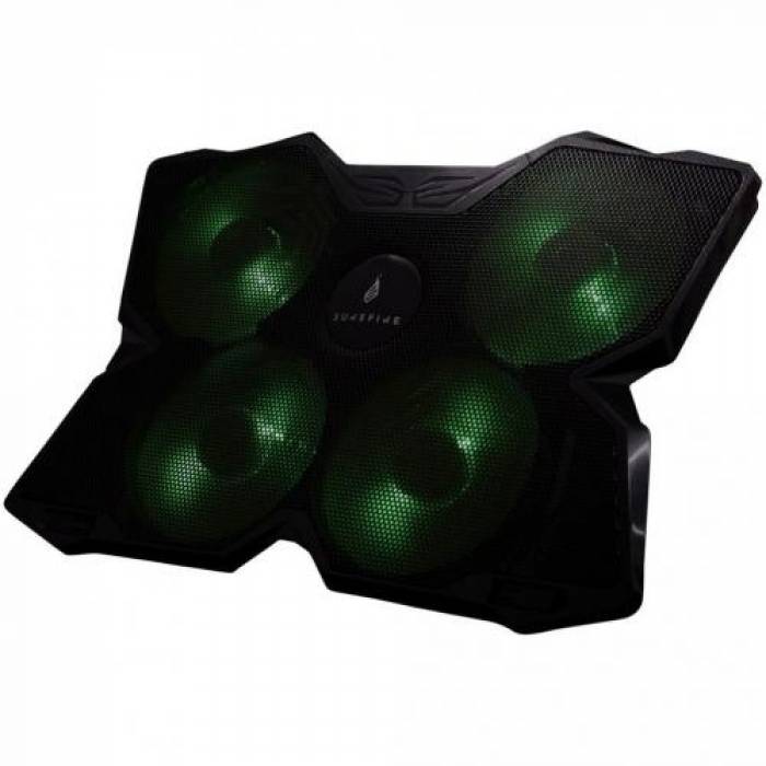 Cooler Pad SureFire by Verbatim Bora, 17inch, Black-Green