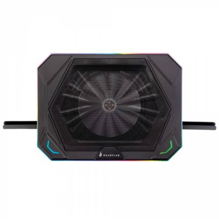 Cooler Pad SureFire by Verbatim Bora X1,17.3 inch, RGB LED, Black