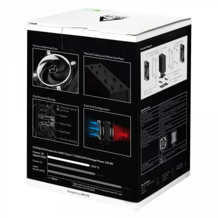 Cooler procesor Arctic Freezer 34 eSports DUO White