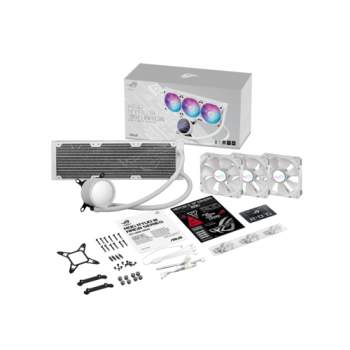 Cooler Procesor ASUS ROG RYUO III 360 ARGB White Edition, 3x 120mm