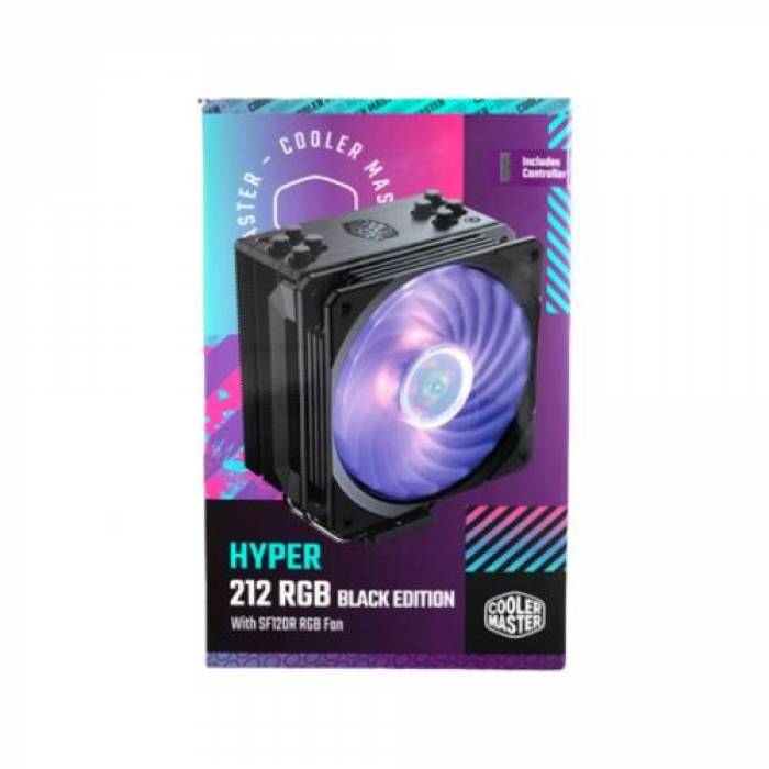 Cooler Procesor Cooler Master Hyper 212 RGB Black Edition cu LGA1700, 120mm